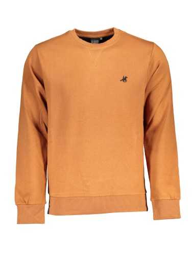 US GRAND POLO MEN'S BROWN ZIPLESS SWEATSHIRT