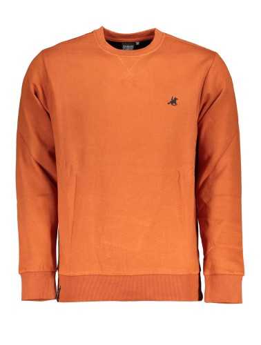 US GRAND POLO MEN'S BROWN ZIPLESS SWEATSHIRT