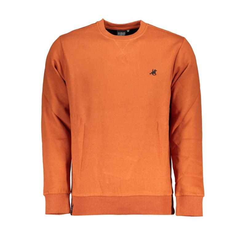 US GRAND POLO MEN'S BROWN ZIPLESS SWEATSHIRT