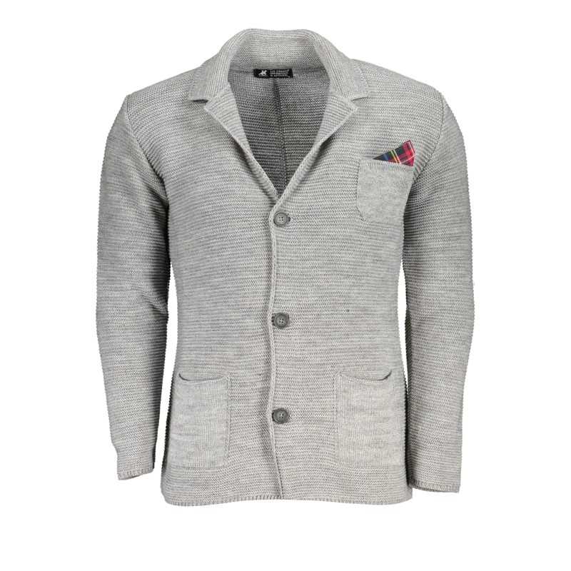 US GRAND POLO CARDIGAN MEN'S GRAY