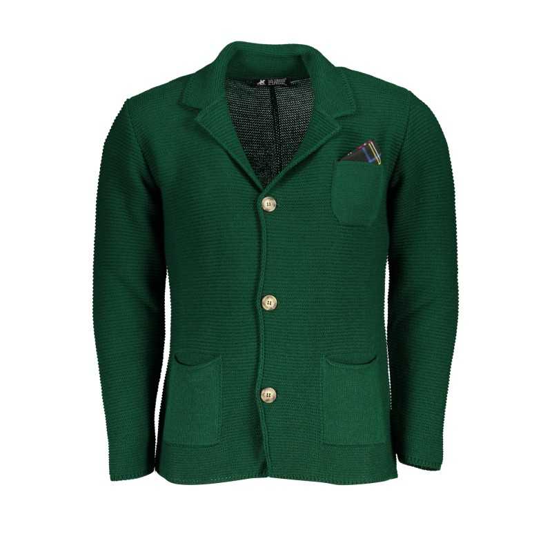 US GRAND POLO GREEN MEN'S CARDIGAN