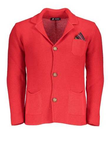 US GRAND POLO MEN'S RED CARDIGAN