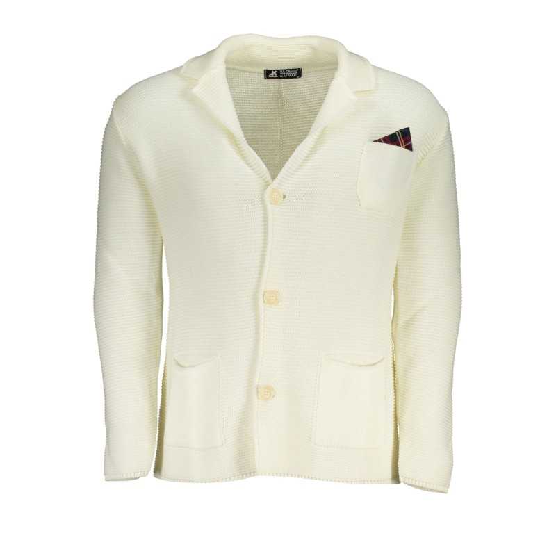 US GRAND POLO CARDIGAN MEN'S WHITE