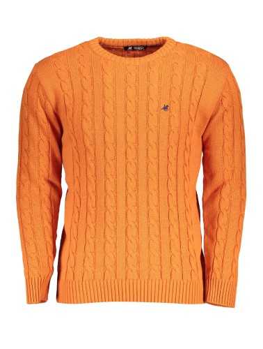 US GRAND POLO MEN'S ORANGE SHIRT