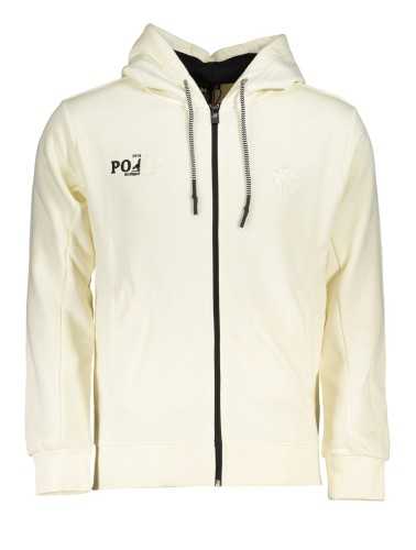 US GRAND POLO MEN'S WHITE ZIP SWEATSHIRT