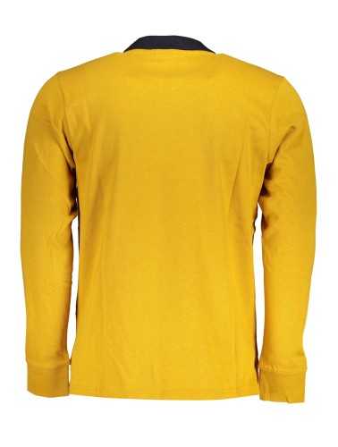 US GRAND POLO MEN'S YELLOW LONG SLEEVED POLO SHIRT