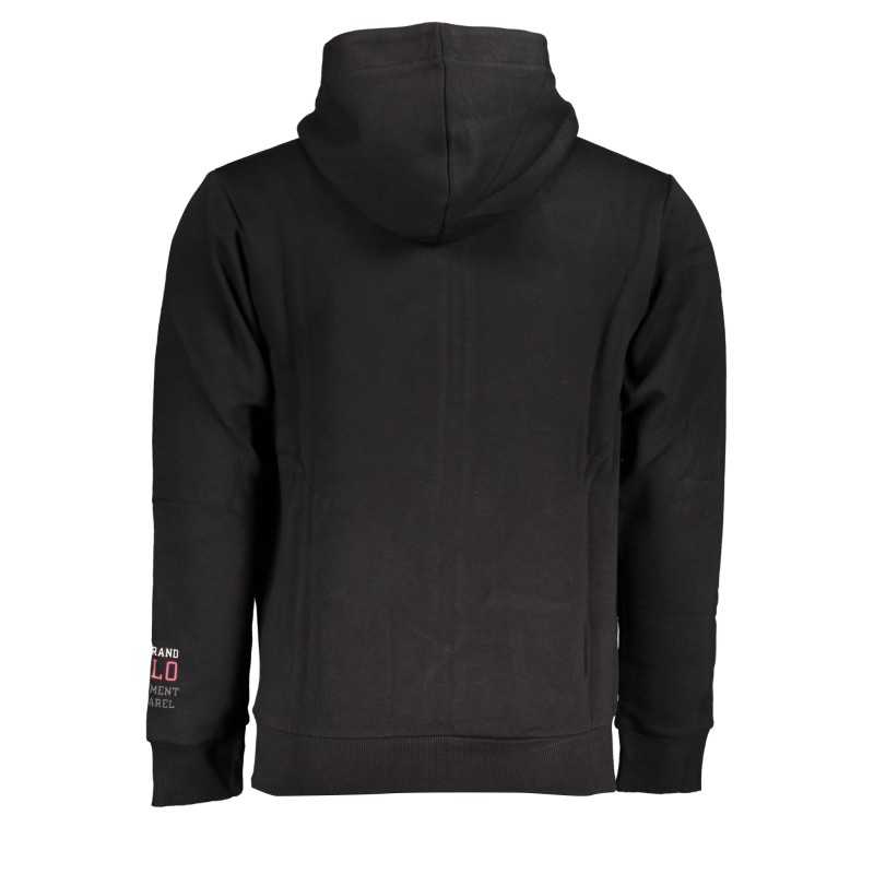 US GRAND POLO MEN'S BLACK ZIP SWEATSHIRT