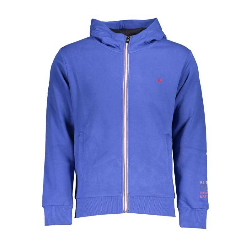 US GRAND POLO MEN'S BLUE ZIP SWEATSHIRT