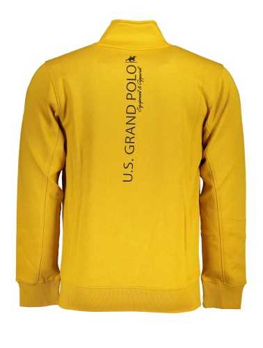 US GRAND POLO MEN'S YELLOW ZIP SWEATSHIRT