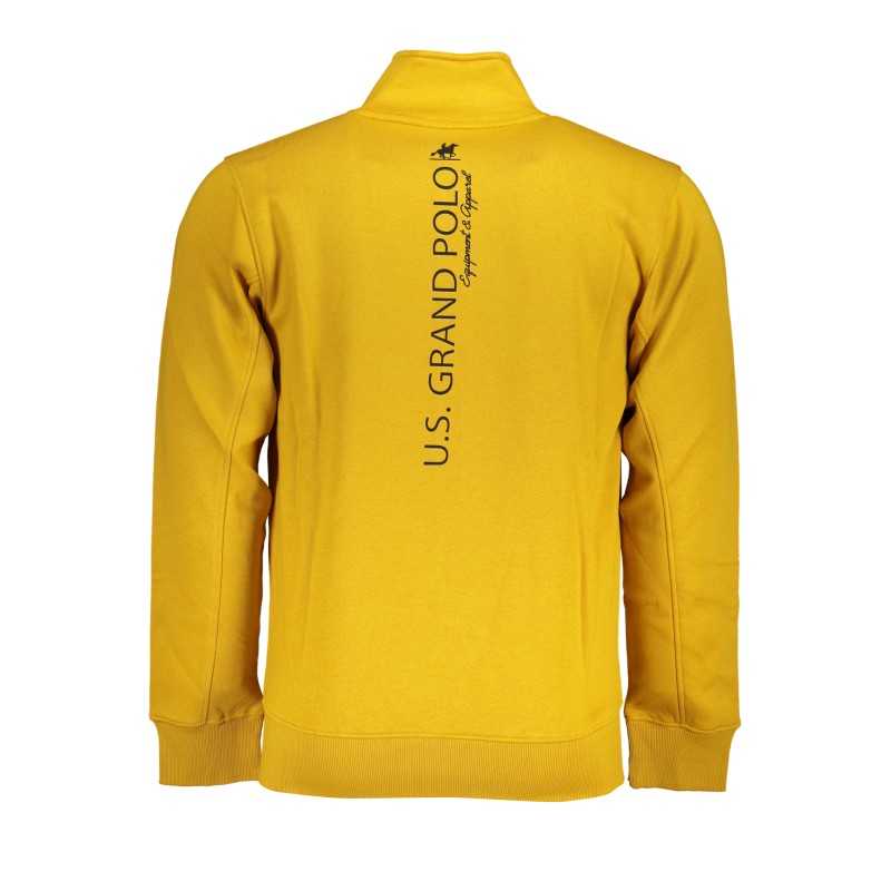 US GRAND POLO MEN'S YELLOW ZIP SWEATSHIRT