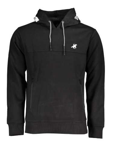 US GRAND POLO MEN'S BLACK ZIP-OUT SWEATSHIRT