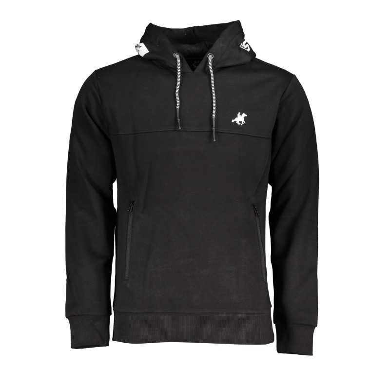 US GRAND POLO MEN'S BLACK ZIP-OUT SWEATSHIRT