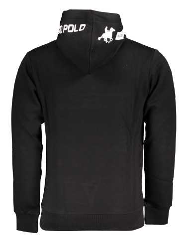 US GRAND POLO MEN'S BLACK ZIP-OUT SWEATSHIRT