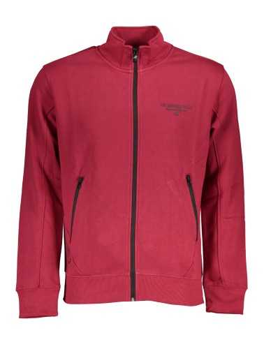 US GRAND POLO MEN'S RED ZIP SWEATSHIRT