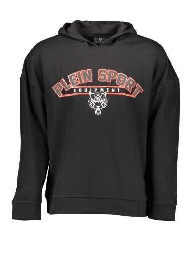 PLEIN SPORT SWEATSHIRT WITHOUT ZIP MAN BLACK