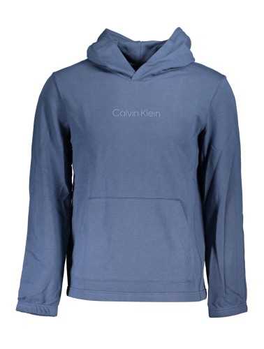 CALVIN KLEIN BLUE MEN'S SWEATSHIRT WITHOUT ZIP