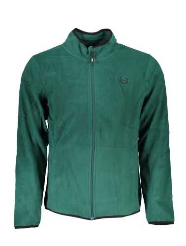 GIAN MARCO VENTURI MEN'S GREEN ZIP SWEATSHIRT