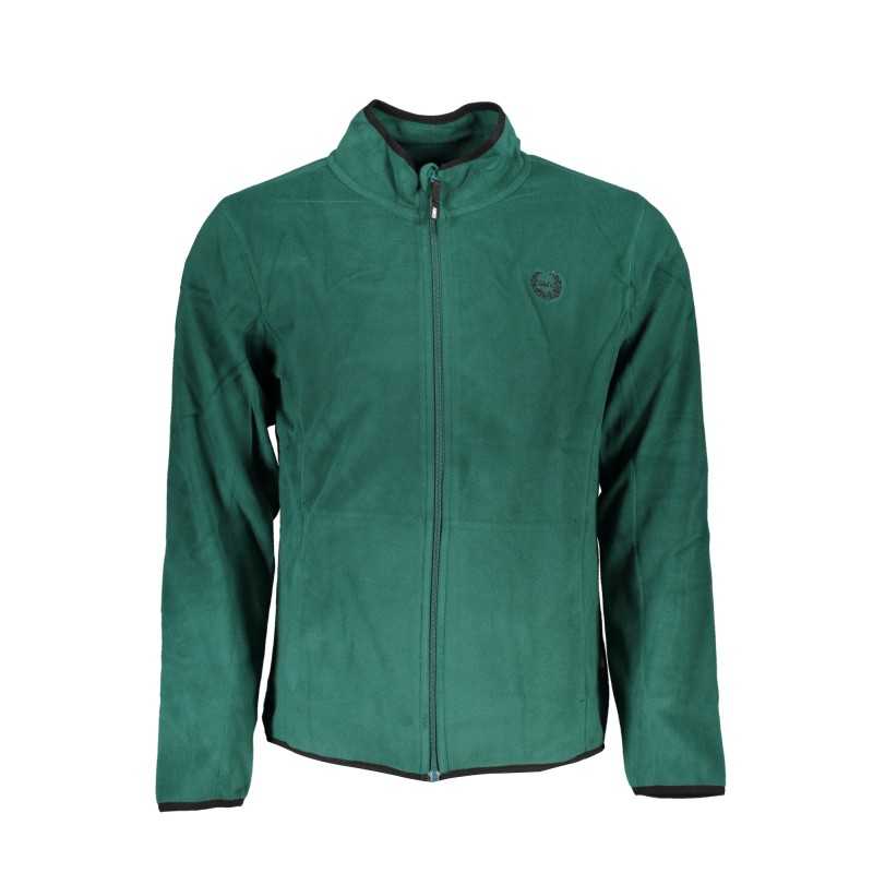 GIAN MARCO VENTURI MEN'S GREEN ZIP SWEATSHIRT