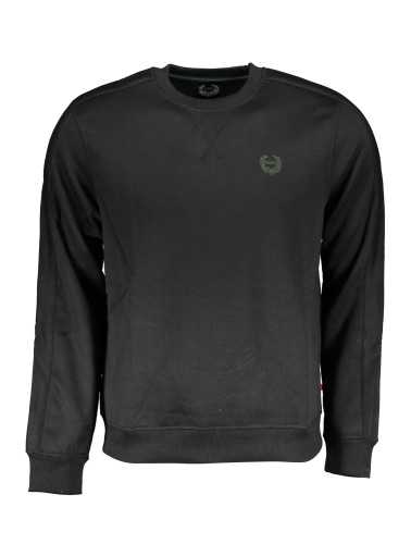 GIAN MARCO VENTURI BLACK MEN'S ZIPLESS SWEATSHIRT