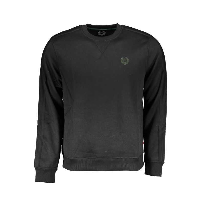 GIAN MARCO VENTURI BLACK MEN'S ZIPLESS SWEATSHIRT