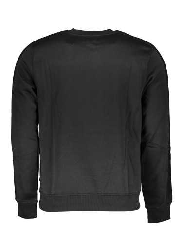 GIAN MARCO VENTURI BLACK MEN'S ZIPLESS SWEATSHIRT