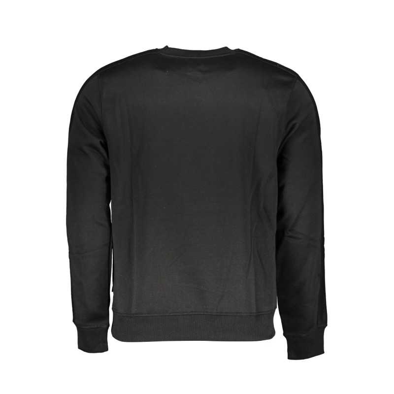 GIAN MARCO VENTURI BLACK MEN'S ZIPLESS SWEATSHIRT