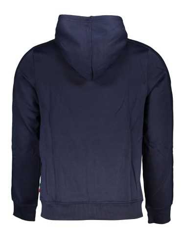 GIAN MARCO VENTURI MEN'S BLUE ZIP SWEATSHIRT