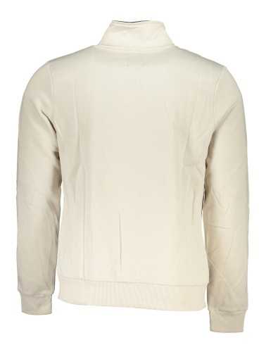 GIAN MARCO VENTURI MEN'S WHITE ZIP SWEATSHIRT