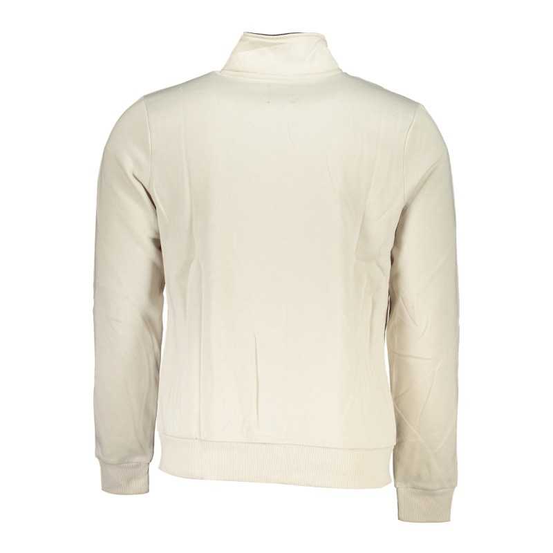 GIAN MARCO VENTURI MEN'S WHITE ZIP SWEATSHIRT