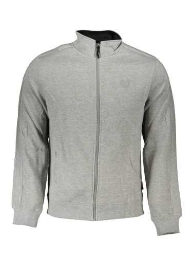 GIAN MARCO VENTURI MEN'S GRAY ZIP SWEATSHIRT