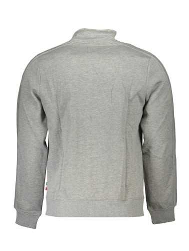 GIAN MARCO VENTURI MEN'S GRAY ZIP SWEATSHIRT