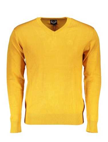 GIAN MARCO VENTURI MEN'S YELLOW SWEATER