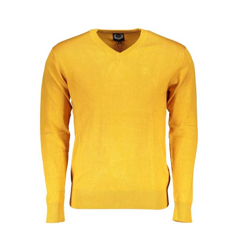 GIAN MARCO VENTURI MEN'S YELLOW SWEATER