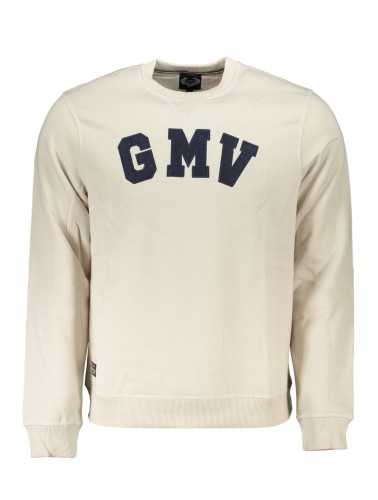 GIAN MARCO VENTURI MEN'S WHITE ZIPLESS SWEATSHIRT