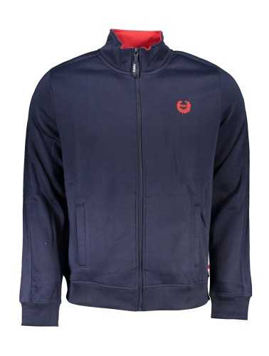 GIAN MARCO VENTURI MEN'S BLUE ZIP SWEATSHIRT