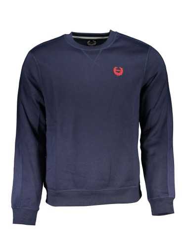 GIAN MARCO VENTURI MEN'S BLUE ZIPLESS SWEATSHIRT