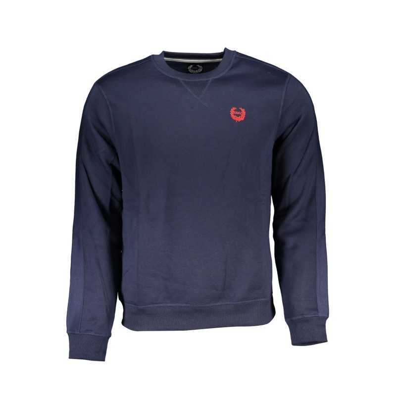 GIAN MARCO VENTURI MEN'S BLUE ZIPLESS SWEATSHIRT