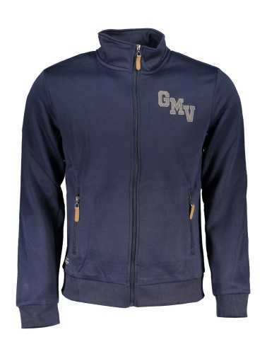 GIAN MARCO VENTURI MEN'S BLUE ZIP SWEATSHIRT