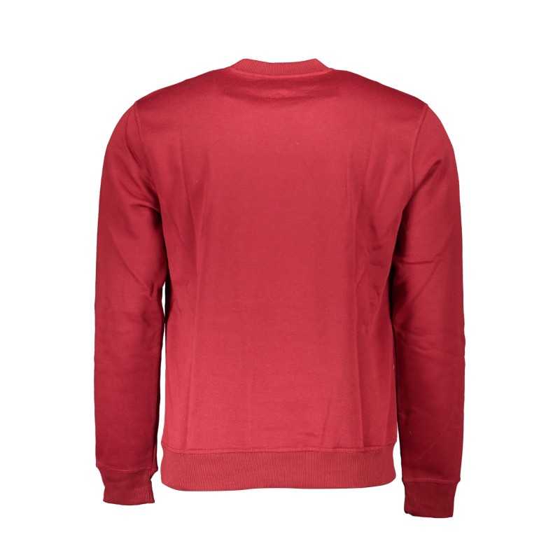 GIAN MARCO VENTURI MEN'S RED ZIP-OUT SWEATSHIRT