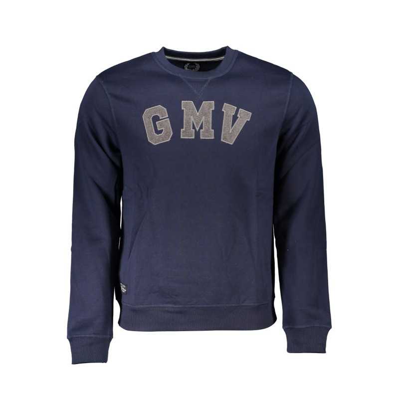 GIAN MARCO VENTURI MEN'S BLUE ZIPLESS SWEATSHIRT