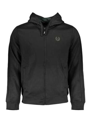 GIAN MARCO VENTURI MEN'S BLACK ZIP SWEATSHIRT