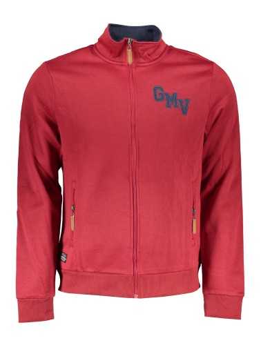 GIAN MARCO VENTURI MEN'S RED ZIP SWEATSHIRT