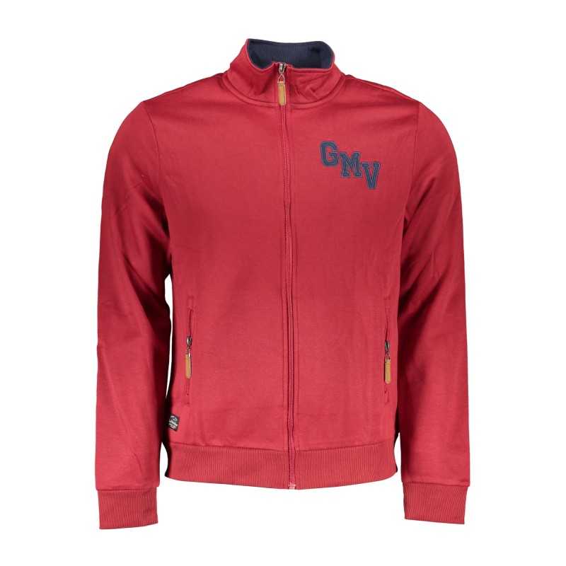 GIAN MARCO VENTURI MEN'S RED ZIP SWEATSHIRT