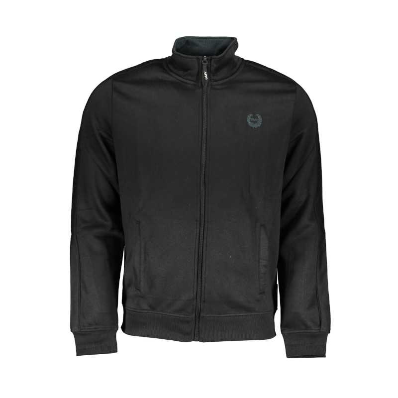 GIAN MARCO VENTURI MEN'S BLACK ZIP SWEATSHIRT