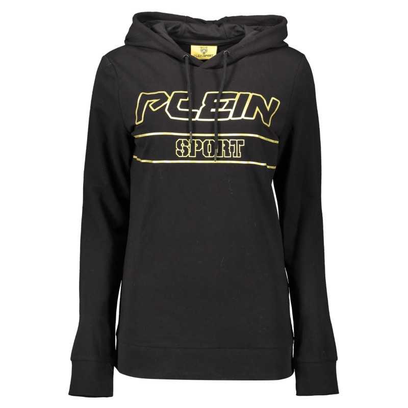 PLEIN SPORT SWEATSHIRT WITHOUT ZIP WOMAN BLACK