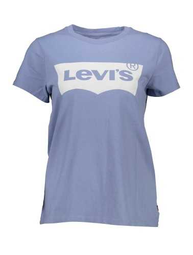 LEVI'S T-SHIRT MANICHE CORTE DONNA AZZURRO