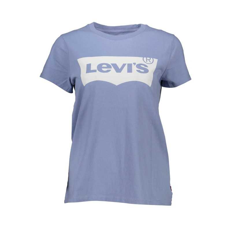 LEVI'S T-SHIRT MANICHE CORTE DONNA AZZURRO