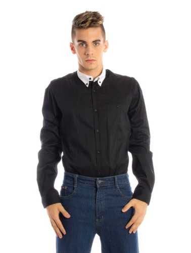 PAPETE CAMICIA MANICHE LUNGHE UOMO NERO