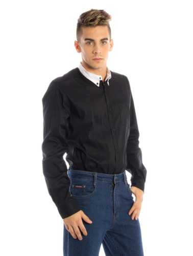 PAPETE CAMICIA MANICHE LUNGHE UOMO NERO