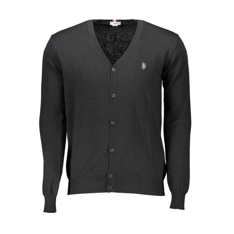 US POLO CARDIGAN MAN BLACK